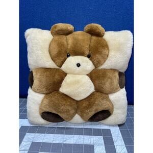 Vintage Bear Throw Pillow‎ T.W.I.E. Accent Pillow 10” Animal Cushion